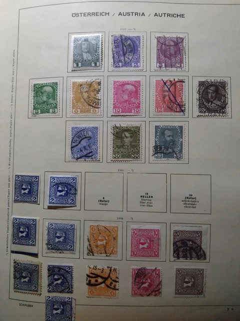 Österreich 1859 - 1974 */** + gest. Sammlung im Schaubek Schraubbinder