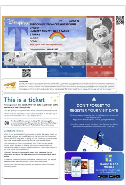 disneyland paris tickets (any day) 2