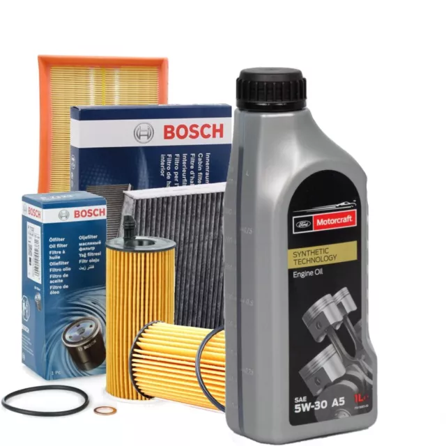 KIT TAGLIANDO OLIO + 4 FILTRI BOSCH FORD FOCUS II (DA_) 1.6 TDCi KW 66 CV 90