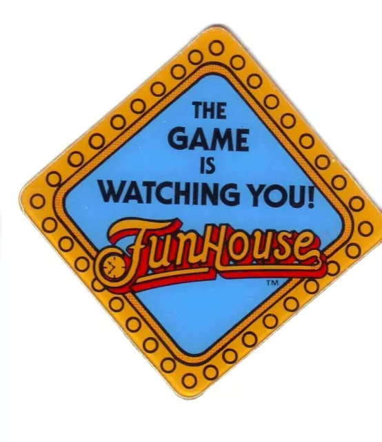 Funhouse Pinball Machine Plastic Promo Game Coaster Original NOS 1990