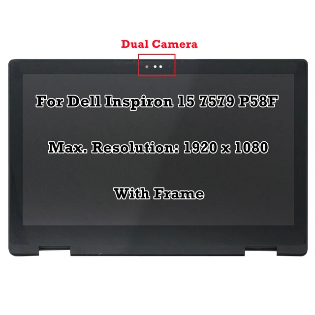 15.6" Dell Inspiron 15 7579 P58F P58F001 FHD LCD Touch Screen Digitizer Assembly