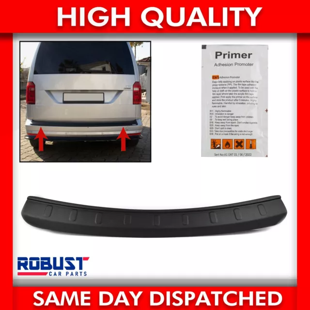 For Vw Caddy & Caddy Maxi Rear Bumper Protector Ste Guard Trim Cover (2015-2021)