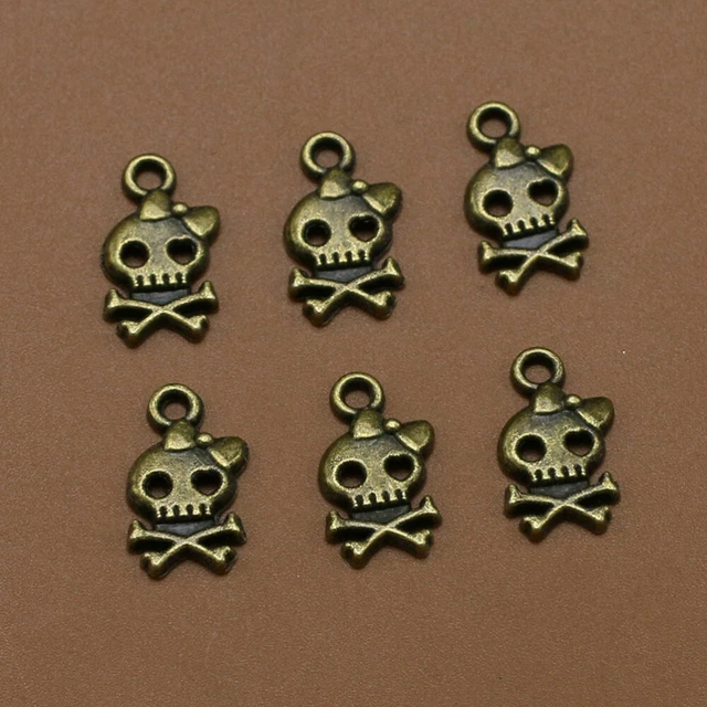 20 Stück Legierung Bowknot Schädel Anhänger Charms DIY Schmuck Herstellung