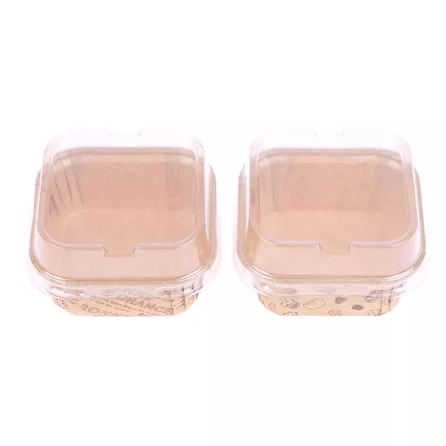 50Pcs Square High Temperature Resistant Oil-proof Chiffon Roll Cake CJ4