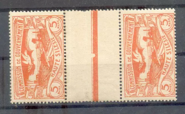 Oberschlesien 29aZS ZWISCHENSTEGPAAR ** POSTFRISCH 100EUR (16681
