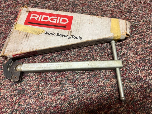 Ridgid No. 1017 Adjustable Basin Wrench Elyria, Ohio USA Excellent Condition