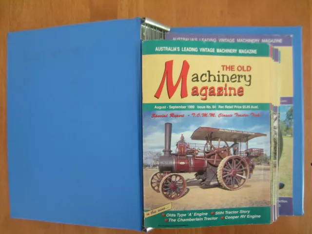 The Old Machinery Magazine, TOMM, Aug 1999 #84 - Jul 2020 #209, with 10x Binders 3