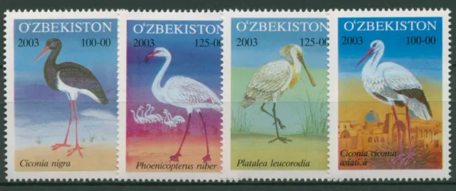 Usbekistan 2003 Stelzvögel Storch Löffler Flamingo 523/26 postfrisch