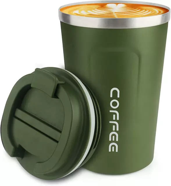 12 Oz Stainless Steel Vacuum Insulated Tumbler - Coffee Travel Mug Spill Proof w