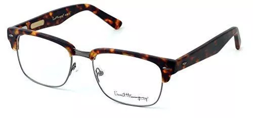 Ernest Hemingway 4629 Designer Eyeglasses in Matte Tortoise & Gunmetal ; DEMO LE