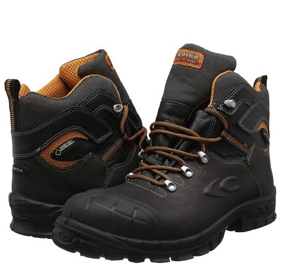 Cofra Arkansas Gore Tex in pelle da Uomo Sicurezza Lavoro Stivali Marrone in Metallo Gratis 