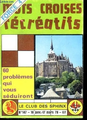 Mots croises recreatifs, N°147, 18 janvier/17 mars 1978 - force 4