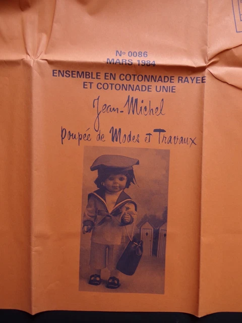 Patron De Couture Modes Et Travaux - Poupée Jean Michel - Février 1970 - Vintage
