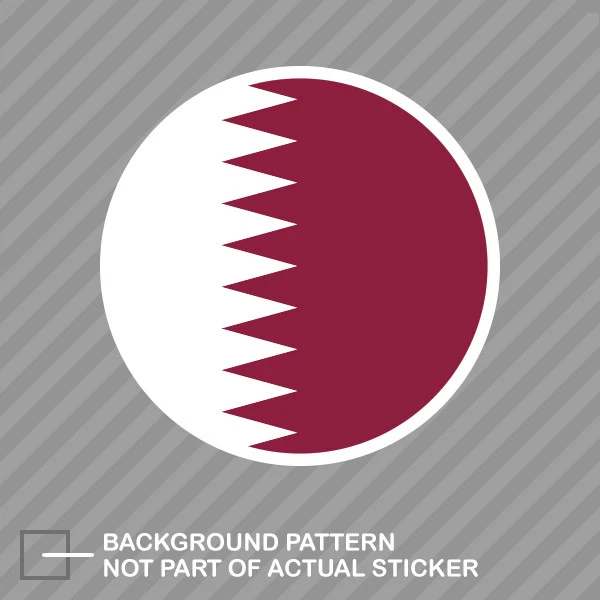 Adesivo Bandiera Del Qatar, Decal In Vinile Auto-adesivo, Formato 4x4 Pollici, Rayd Workshop - Foto 2