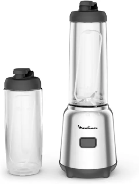 Mix&Move Mini Frullatore Portatile, 2 Bottiglie 600 Ml, 300 W, Design Compatto,