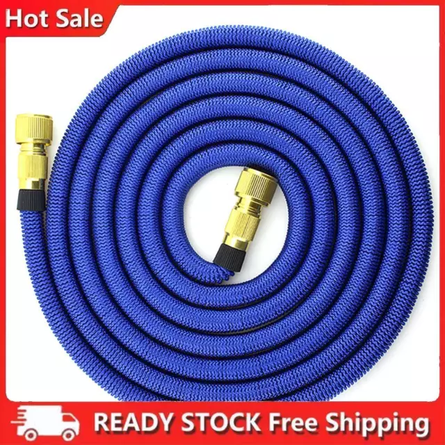 Garden Watering Hose Expandable Car Wash Telescopic Hose Pipe (Blue 25FT)