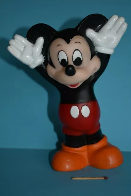 Vintage Quietscher 20 cm Gummi Mickey Mouse Micky Maus Quietsch Tier Figur