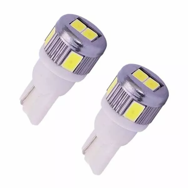 2 X 12 LED SMD Blanco T10 W5W 501 194 168 192 Coche Cuña Bombilla Lateral 12V