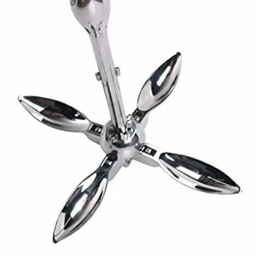 Folding Grapnel Anchor 316 Stainless Steel 3.3lbs Boat-Marine-Yacht-Dinghies ESA