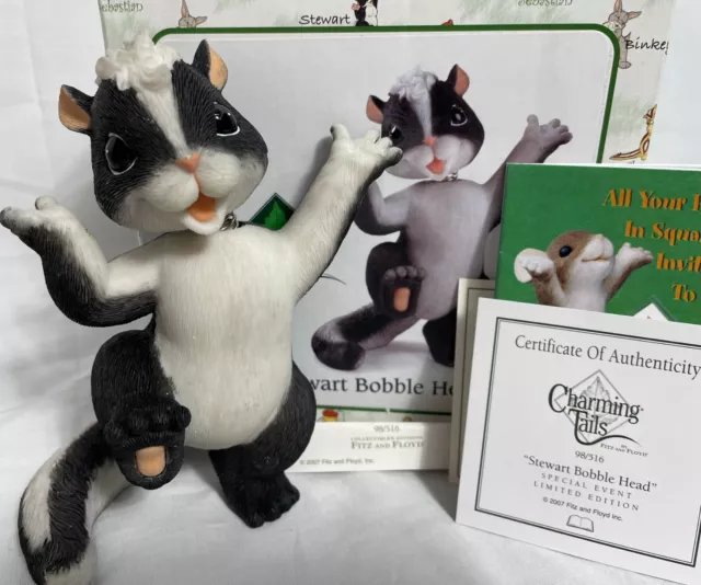 Charming Tails "Stewart Bobble Head" 98/516 Fitz & Floyd Special Limited Edition