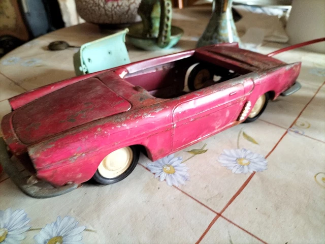GRANDE VOITURE ANCIENNE en tole à friction EUR 60,00 - PicClick FR