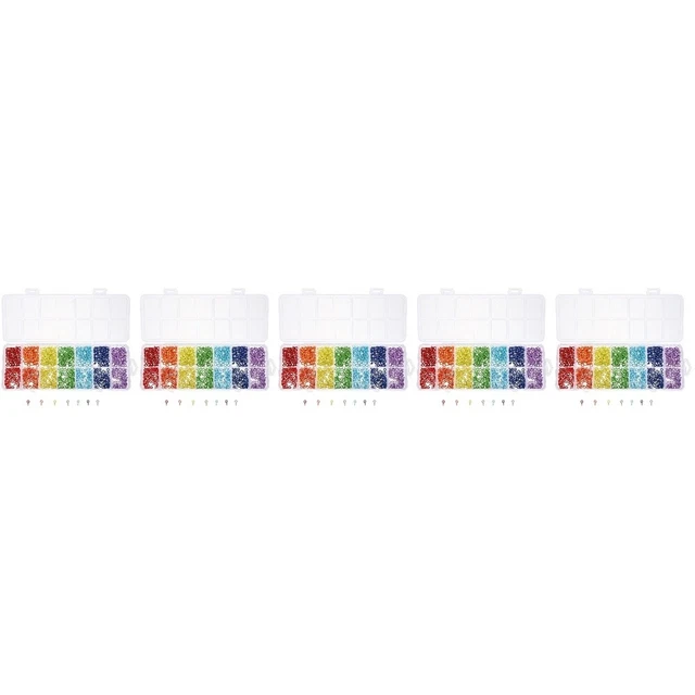 5 cajas coloridas multifuncionales hágalo usted mismo tornillo para hacer joyas hallazgo