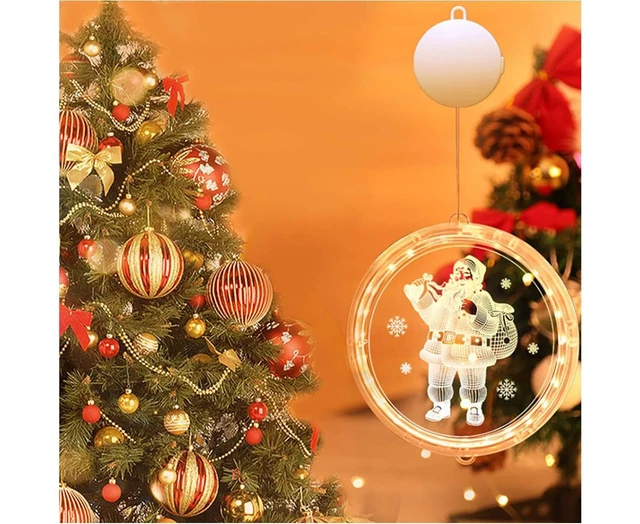 LED 3D Fenster Beleuchtung Lichter Indoor 3D Fenster Nachtlicht Weihnachten Deko