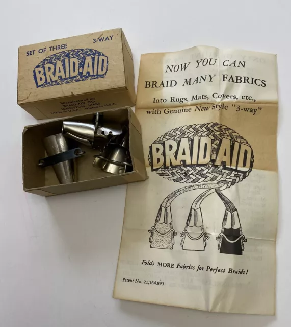 Juego de trenzas de 3 vías vintage TREND-AID con instrucciones y caja original