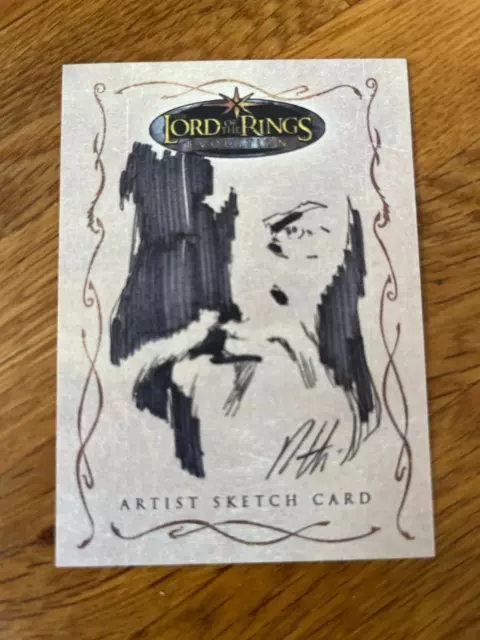 Topps Lord of the Rings Evolution 1/1 Sketch Card Gandalf by Robert Teranishi