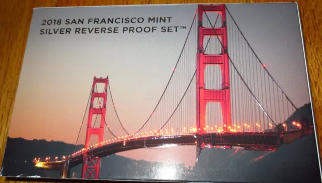2018 Reverse Silver Proof Set U.S Mint Box COA 10 coins Silver Half Quarter Dime