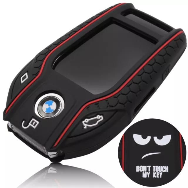 CUSTODIA CHIAVE AUTO silicone BMW IDG display protezione cover astuccio  nero rosso EUR 9,87 - PicClick IT