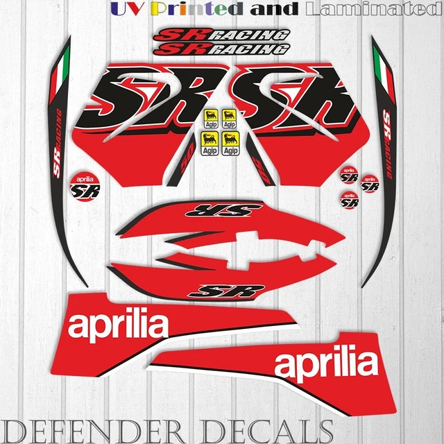 APRILIA SR 50 R Fabbrica Decalcomanie Scooter Bianco Di Fabbrica ...