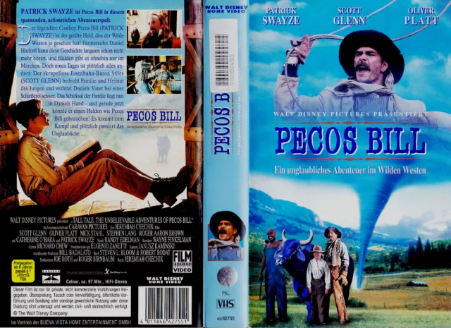 VHS - " Walt Disney - Pecos BILL ( Tall Tale ) " (1995) - Patrick Swayze