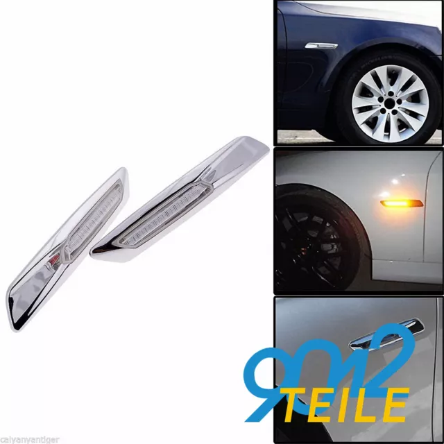 für BMW 3er E90 E91 E92 E93 X3 E83 Seitenblinker LED Silber Blinker Seitenlicht