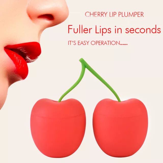 Lip Plumper Tool Soft Silicone Cherry Shaped Oval Round Lip Plumping Device PLM