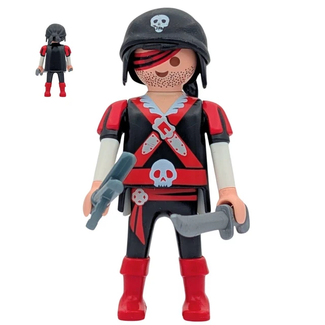 Figurine Playmobil Pirate N°4 - Avec Épée Et Bateau - Thème Flibustier Et Océan - Occasion Bon État