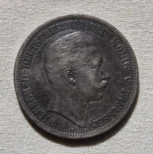 5 Mark Preußen 1888 Wilhelm II *selten!* 900 er Silber