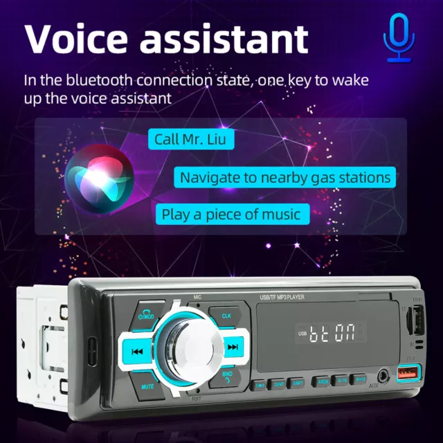 Bluetooth Car Stereo Audio In-Dash FM / Aux Input TF USB MP3 Radio Player