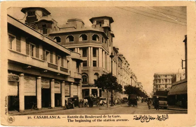 CPA AK CASABLANCA Entree du Boulevard de la Gare MAROC (824624)