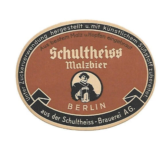 BIER-ETIKETT &MALZBIER& OVAL - Schultheiss-Brauerei AG. BERLIN EUR 1,00 ... BIER-ETIKETT &MALZBIER& OVAL - Schultheiss-Brauerei AG. BERLIN EUR 1,00 ...