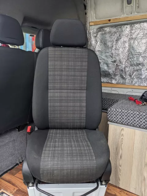 VW Volkswagen Crafter Mercedes Sprinter Single Passenger Seat Black Grey Silver