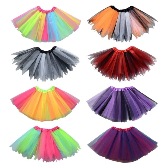 Rainbow Ballet Skirts Princess Skirt Dance Pettiskirt Tutu Skirt For Kids Girls