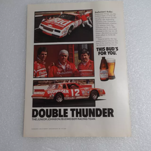 Vintage Print Ad Budweiser Sports Illustrated Feb 17, 1986