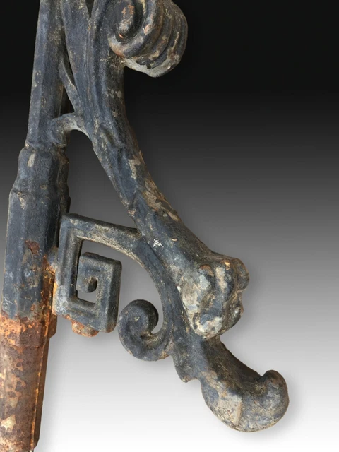 Iron baluster with grotesque. 19th century. 3