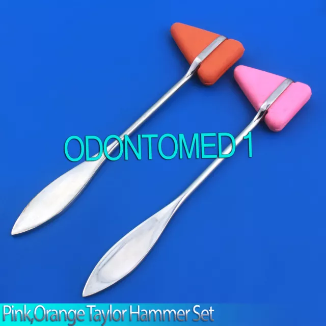 2 Pieces Set Pink,Orange Taylor Percussion Reflex Hammer Medical Instruments 2