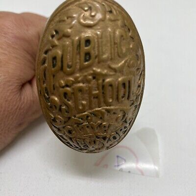 Original Early Vintage Antique Public Schools City Of New York Brass Doorknob D