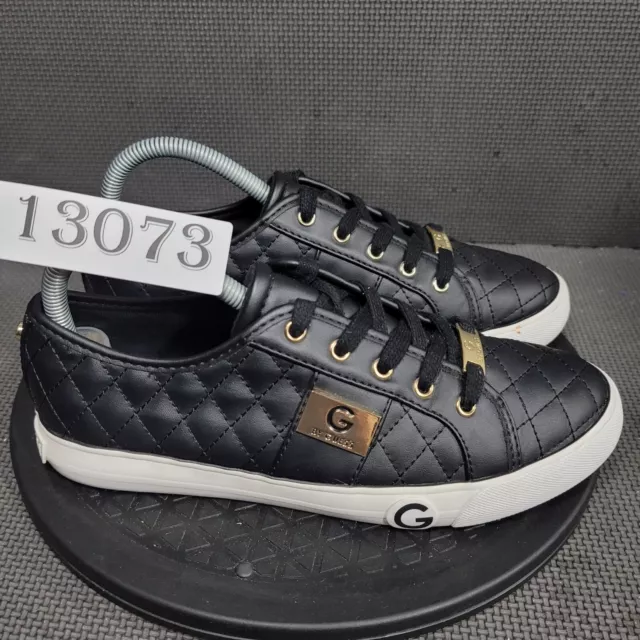 G By Guess Byrone Shoes Womens Sz 7.5M Black Quilted Sneakers