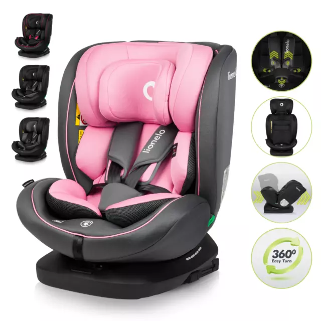 LIONELO® Kindersitz 0-36KG Isofix Top Tether Autokindersitz Baby Autositz 360°