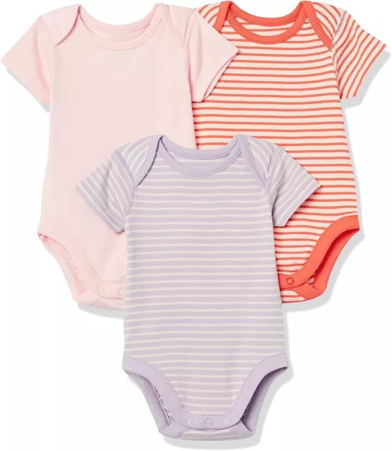 Hanna and Andersson Baby Newborn Bodysuit 3 Pack Lap Sleeve Snaps 100% Organic