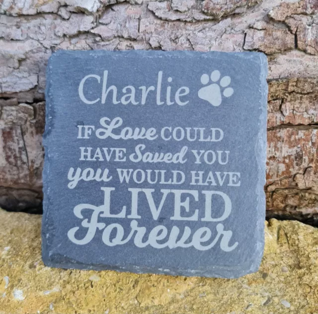 Marcador personalizado de pizarra conmemorativo tumba mascota piedra memoria gato perro